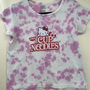 Hello Kitty Nissin Cup Noodles Collaboration Pink T-Shirt